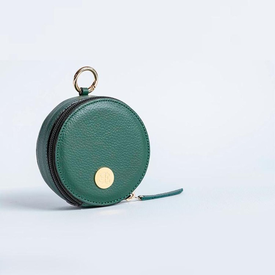 Small Leather Goods Eva Innocenti | Bag Charm-Olive Green Small Leather Goods