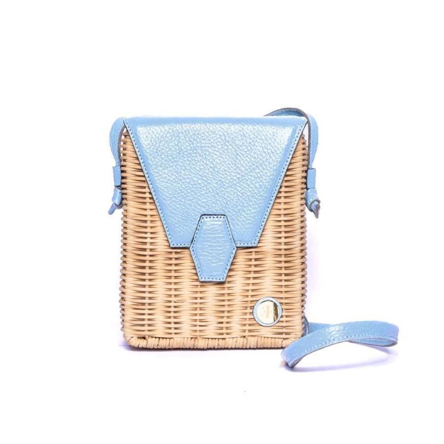 Basket Bags Eva Innocenti | Pau-Light Blue Basket Bag