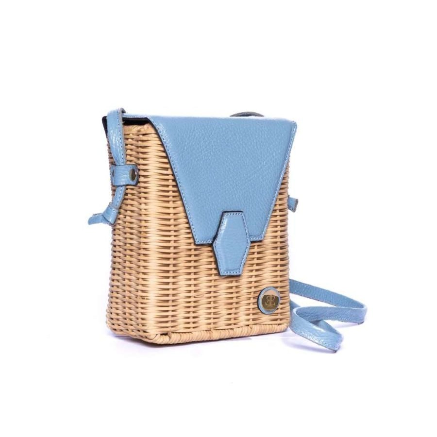 Basket Bags Eva Innocenti | Pau-Light Blue Basket Bag