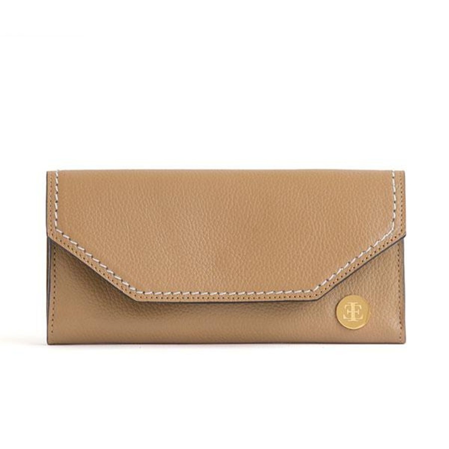 Small Leather Goods Eva Innocenti | Large Wallet- Camel Small Leather Goods