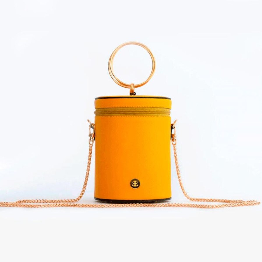 Top Handle Bags Eva Innocenti | Isabella-Yellow Top Handle Bag