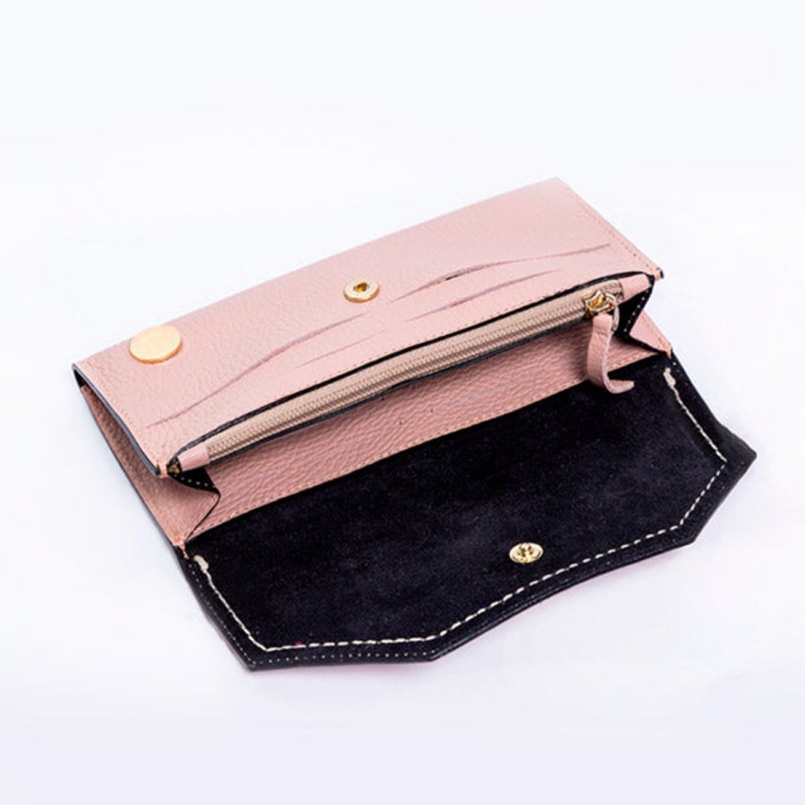 Small Leather Goods Eva Innocenti | Large Wallet-Rose Small Leather Goods