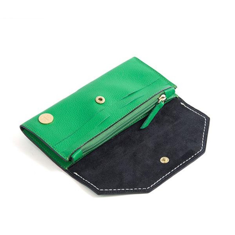 Small Leather Goods Eva Innocenti | Large Wallet-Green Small Leather Goods