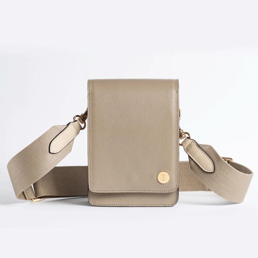 Crossbody Bags Eva Innocenti | Cami 2.0-Taupe Crossbody Bag