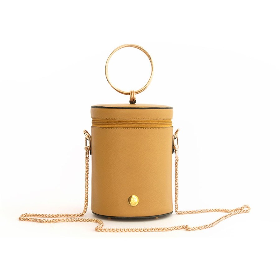 Top Handle Bags Eva Innocenti | Isabella Camel Top Handle Bag