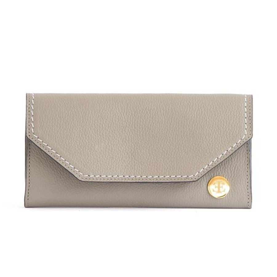 Small Leather Goods Eva Innocenti | Large Wallet- Taupe Small Leather Goods