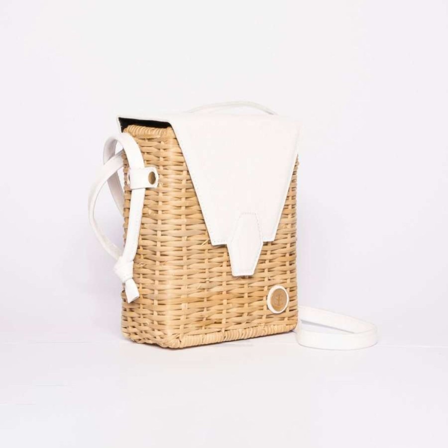 Basket Bags Eva Innocenti | Pau White Basket Bag