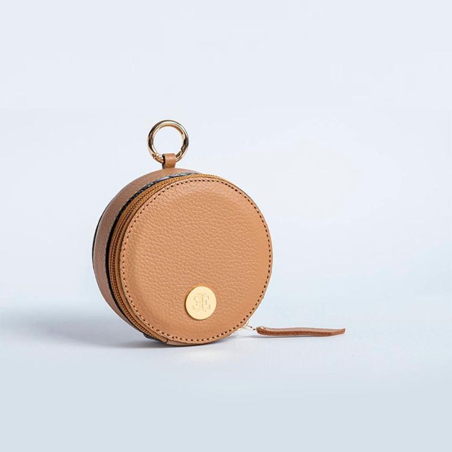 Small Leather Goods Eva Innocenti | Bag Charm-Camel Small Leather Goods