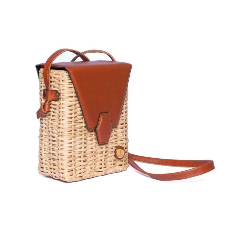 Basket Bags Eva Innocenti | Pau Terracota Basket Bag