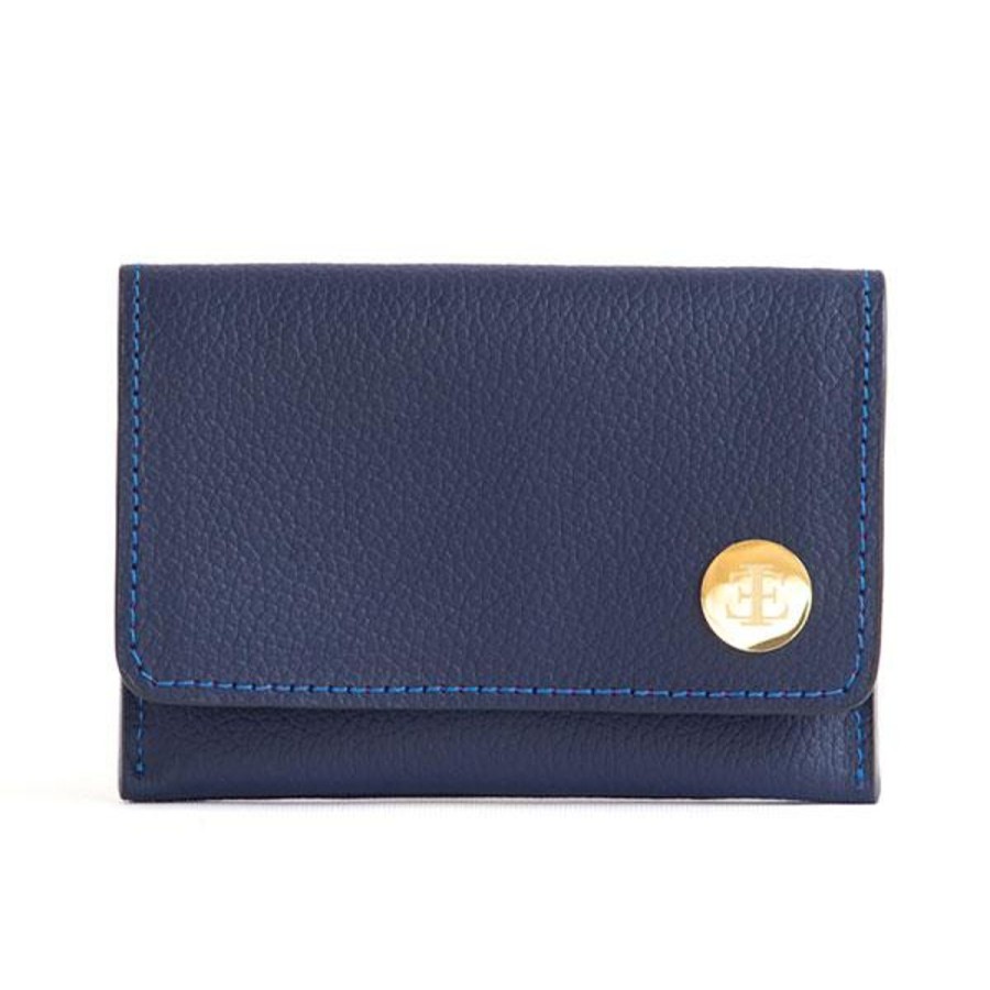 Small Leather Goods Eva Innocenti | Card Holders-Navy Blue Small Leather Goods