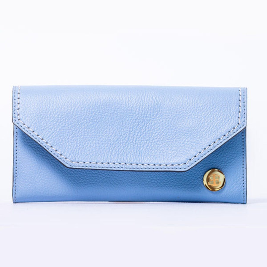 Small Leather Goods Eva Innocenti | Large Wallet-Periwinkle Small Leather Goods