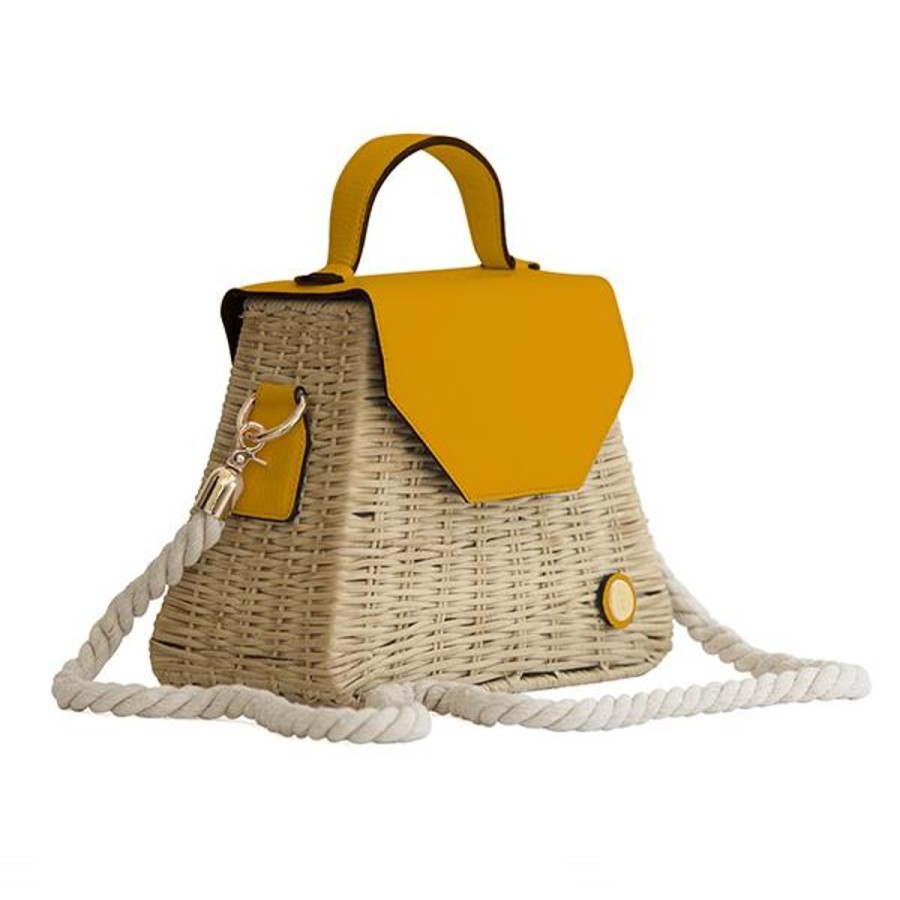 Basket Bags Eva Innocenti | Emma Basket-Yellow Top Handle Bag