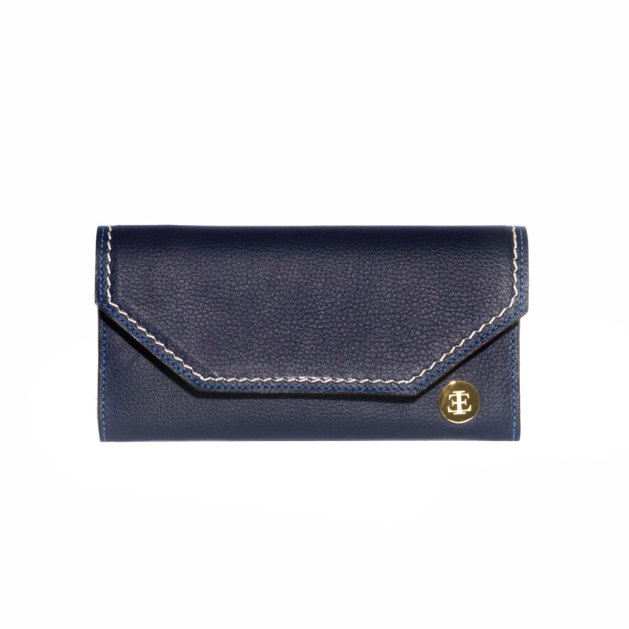 Small Leather Goods Eva Innocenti | Large Wallet-Blue Small Leather Goods