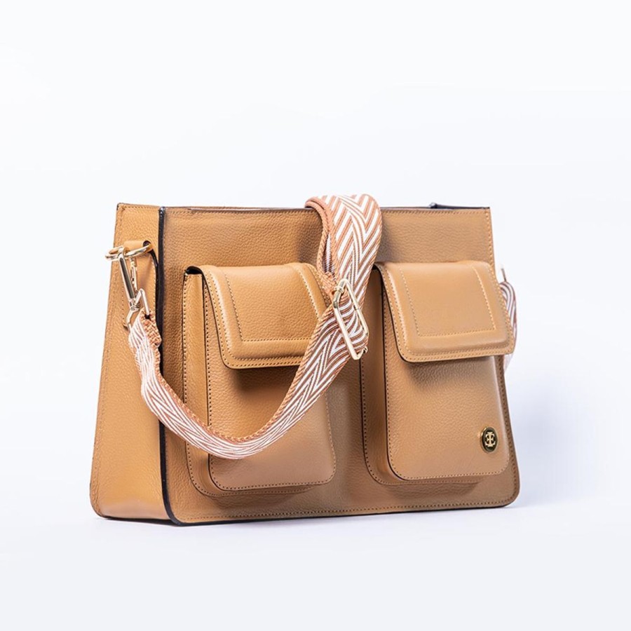 Crossbody Bags Eva Innocenti | Mini Keley Bag- Camel Crossbody Bag