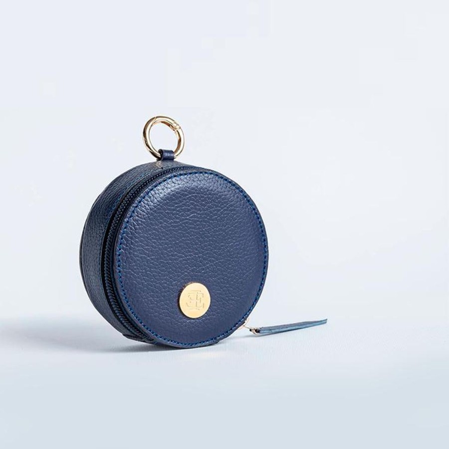 Small Leather Goods Eva Innocenti | Bag Charm-Navy Blue Small Leather Goods