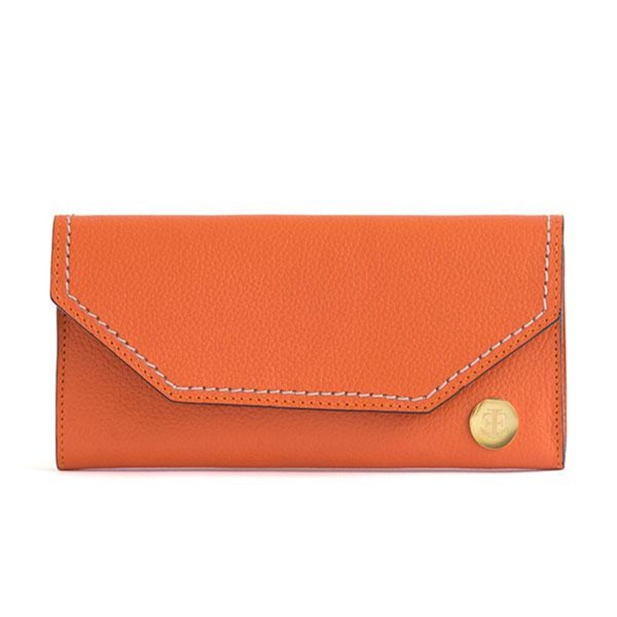 Small Leather Goods Eva Innocenti | Large Wallet-Orange Small Leather Goods