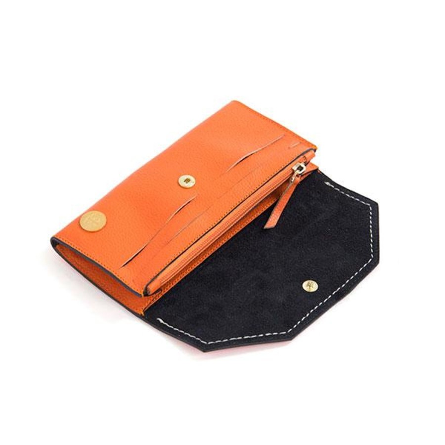 Small Leather Goods Eva Innocenti | Large Wallet-Orange Small Leather Goods