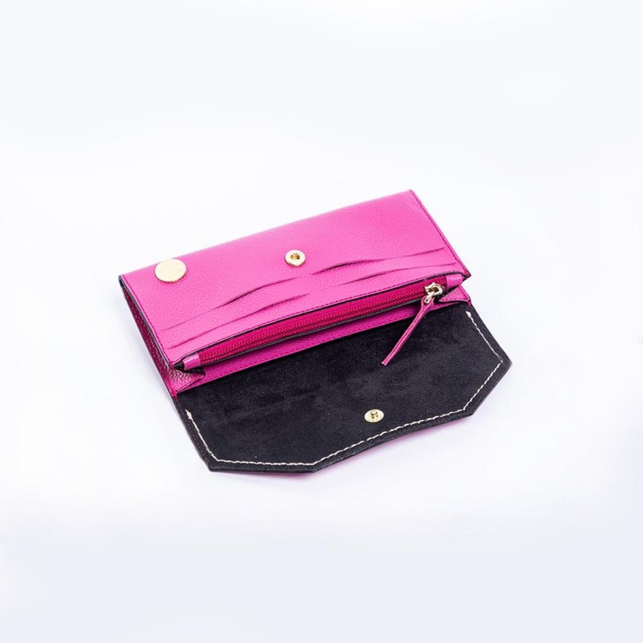 Small Leather Goods Eva Innocenti | Large Wallet-Hot Pink Small Leather Goods