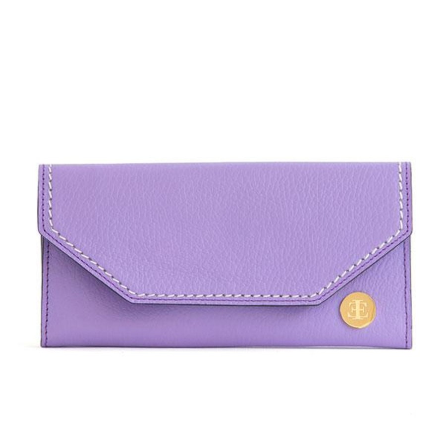 Small Leather Goods Eva Innocenti | Large Wallet-Lavender Small Leather