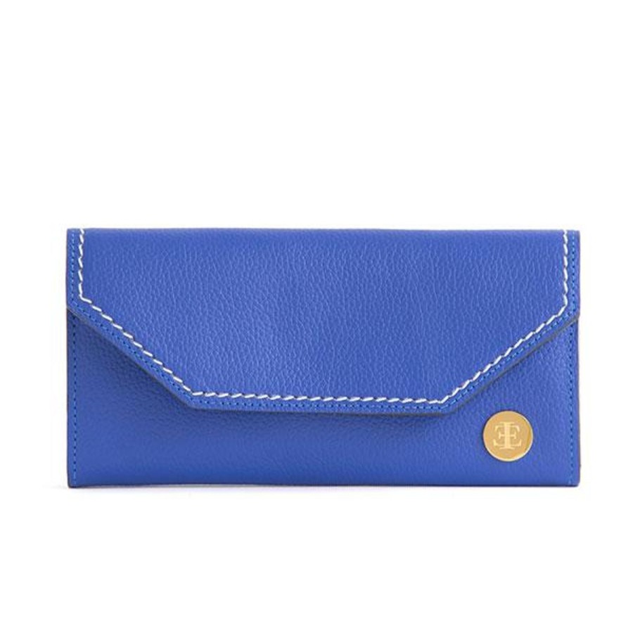 Small Leather Goods Eva Innocenti | Large Wallet- Navy Blue Small Leather Goods