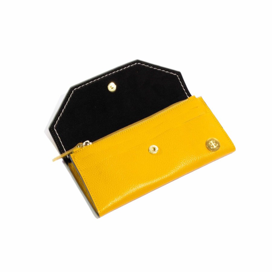 Small Leather Goods Eva Innocenti | Large Wallet-Yellow Small Leather Goods