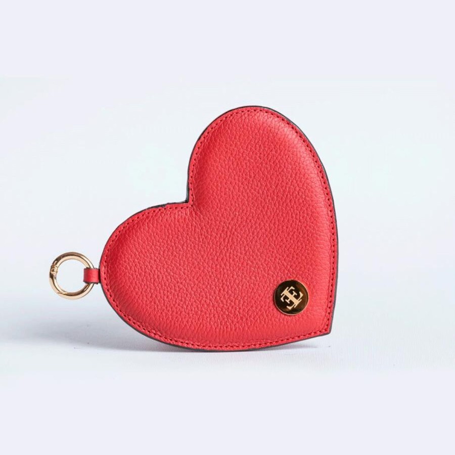 Small Leather Goods Eva Innocenti | Heart Charm-Red Small Leather Goods