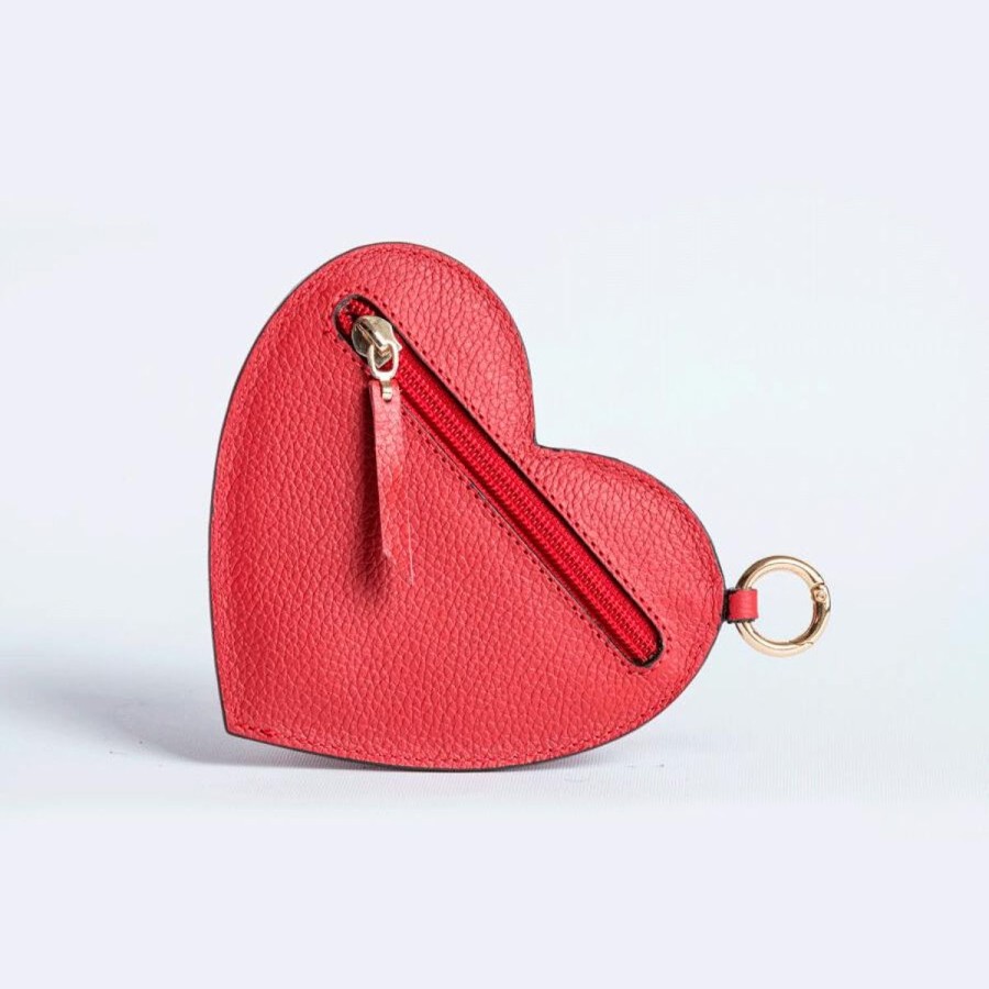 Small Leather Goods Eva Innocenti | Heart Charm-Red Small Leather Goods